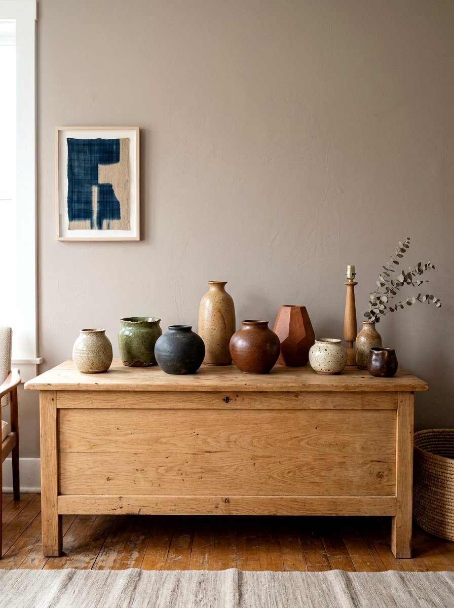 Small Ceramic Vases - 30 earthy bedroom decor ideas