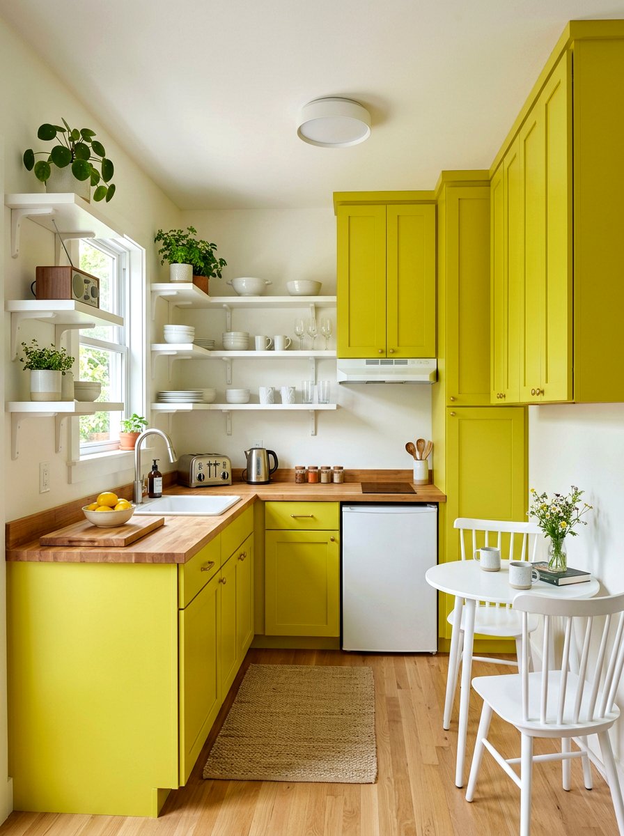 Small Chartreuse Kitchen - 30 chartreuse kitchen ideas