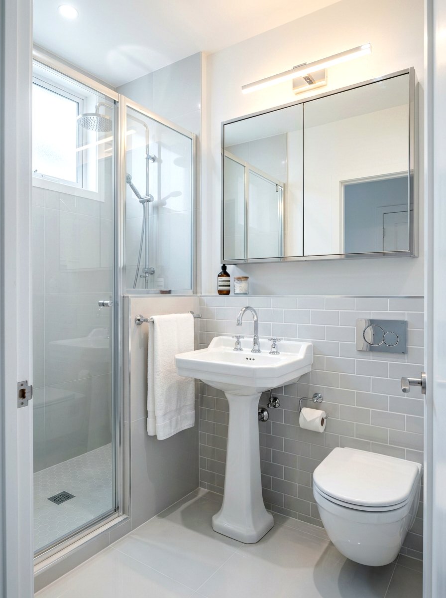 Small Chrome Bathroom - 30 chrome bathroom ideas
