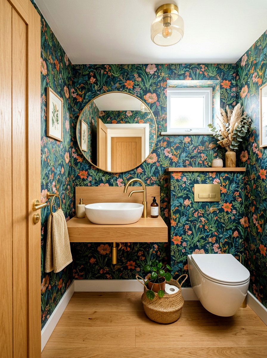 Small Cloakroom Wallpaper - 30 cloakroom ideas