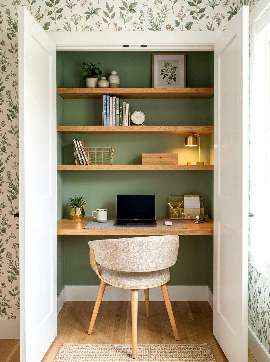 Small Closet Built In Desk - 30 office built in desk ideas