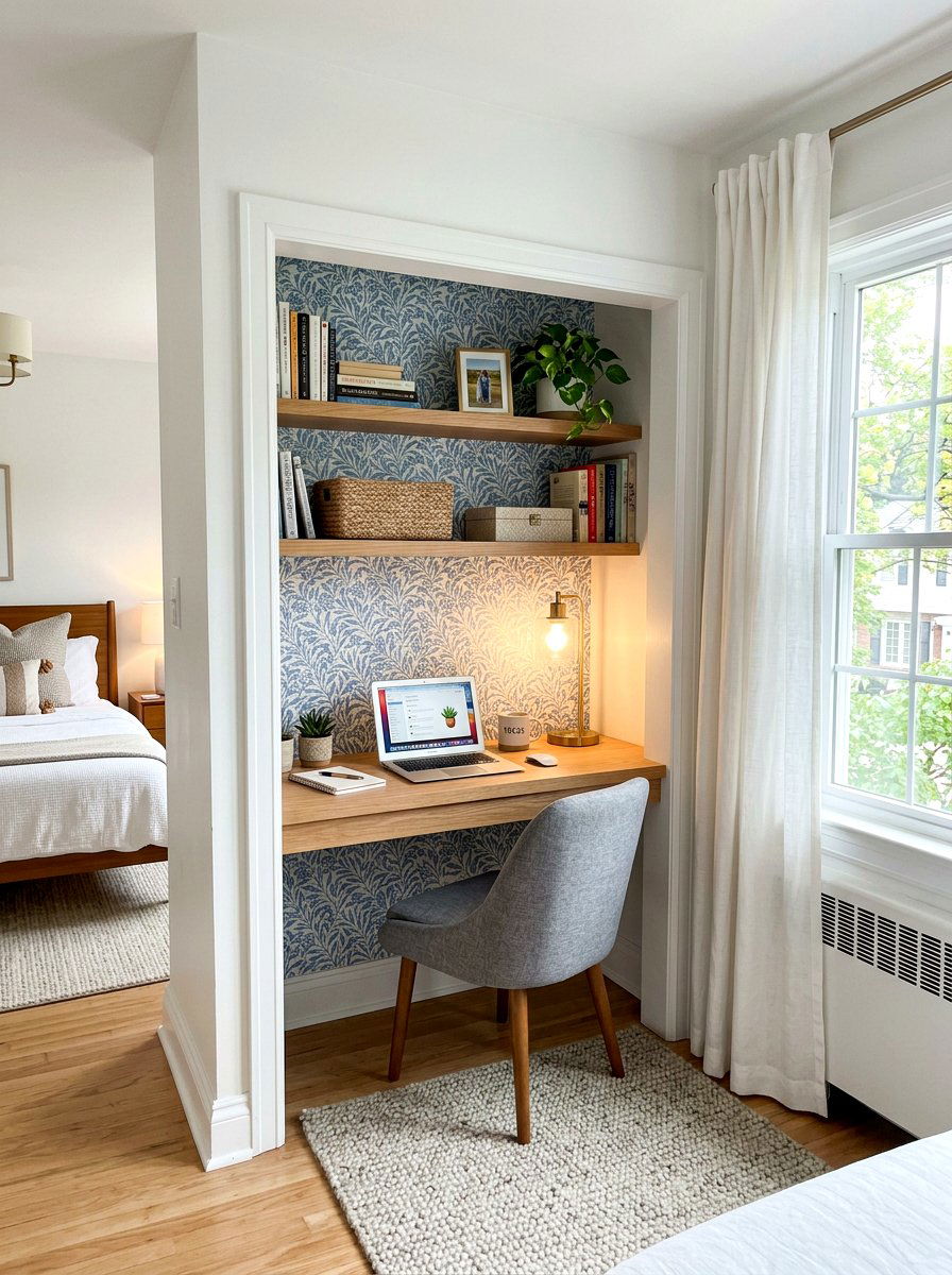 Small Closet Desk Nook - 30 private study room ideas