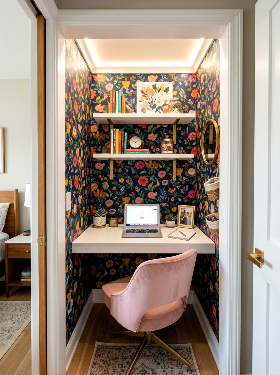 Small Closet Office - 30 offline home office ideas