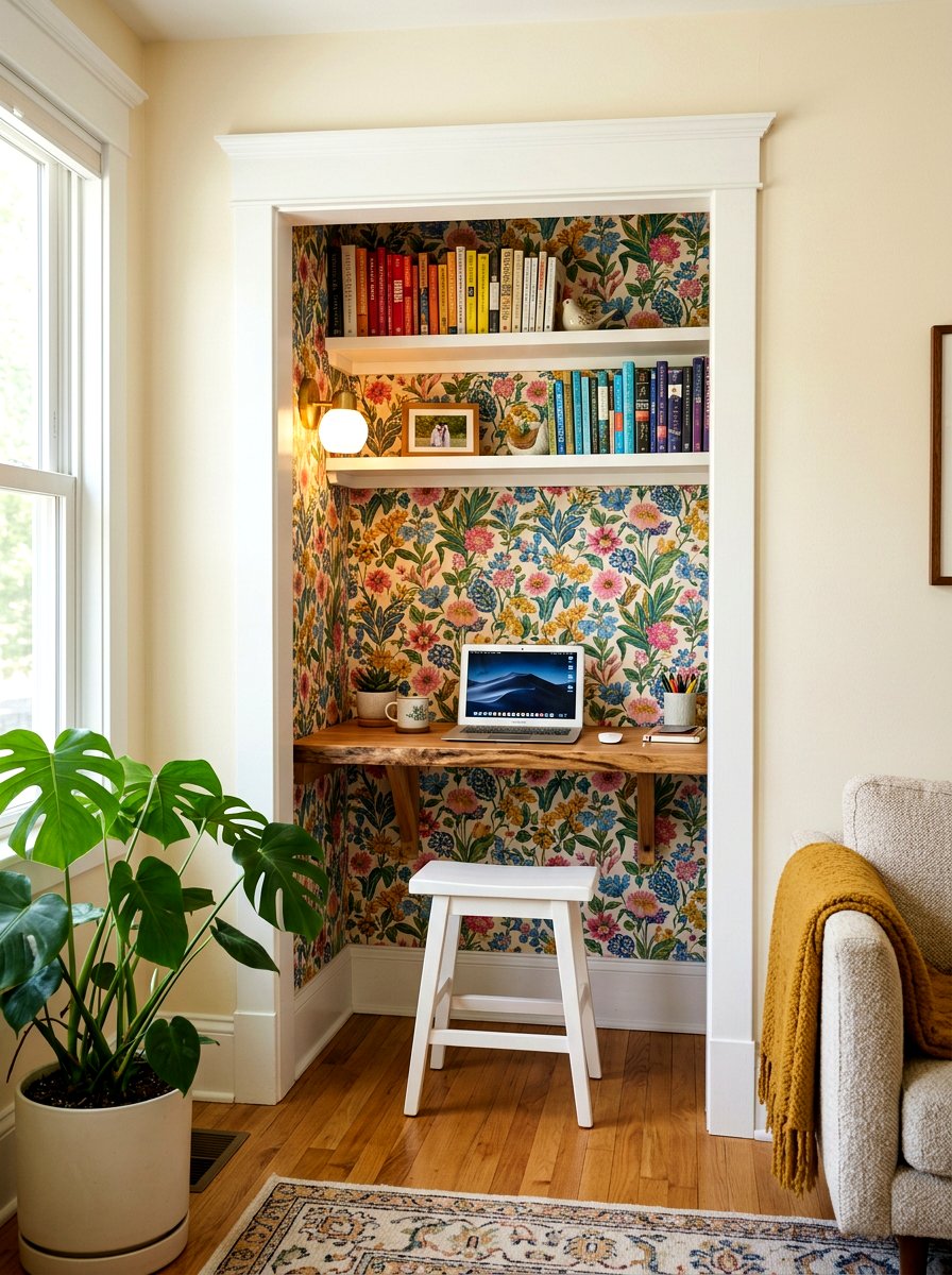 Small Closet Office - 30 Pinterest home office ideas