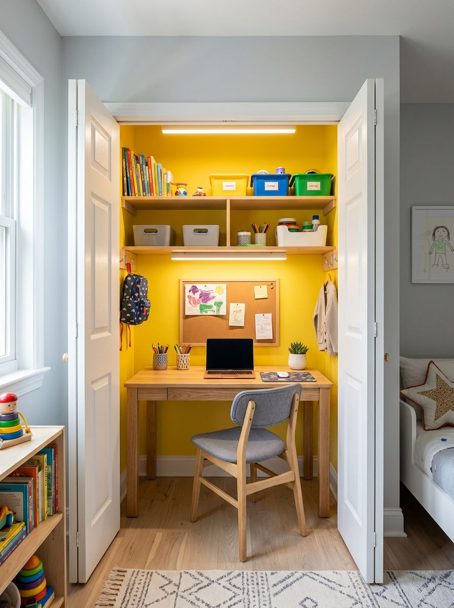 Small Closet Office Kids - 30 homework studio kids ideas