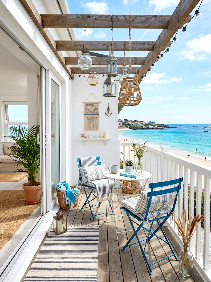 Small Coastal Balcony Decor - 30 breezy coastal patio ideas