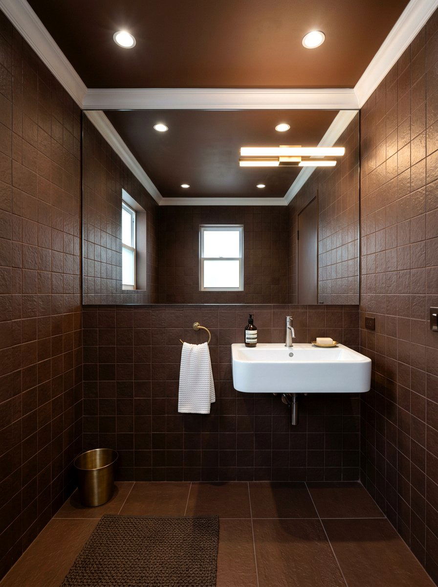 Small Cocoa Brown Bathroom - 30 cocoa brown bathroom ideas