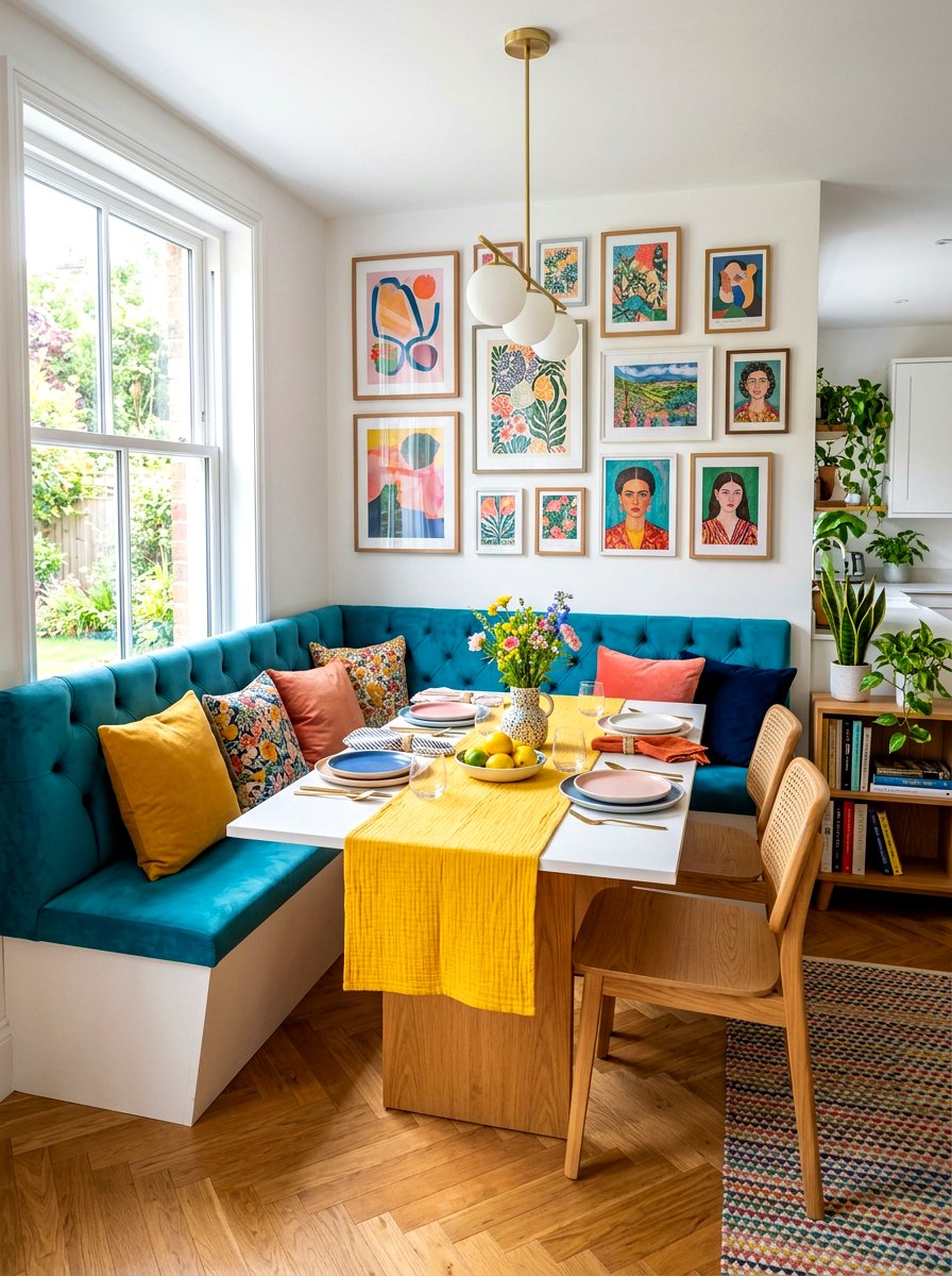 Small Colorful Dining Space - 30 small dining nook ideas