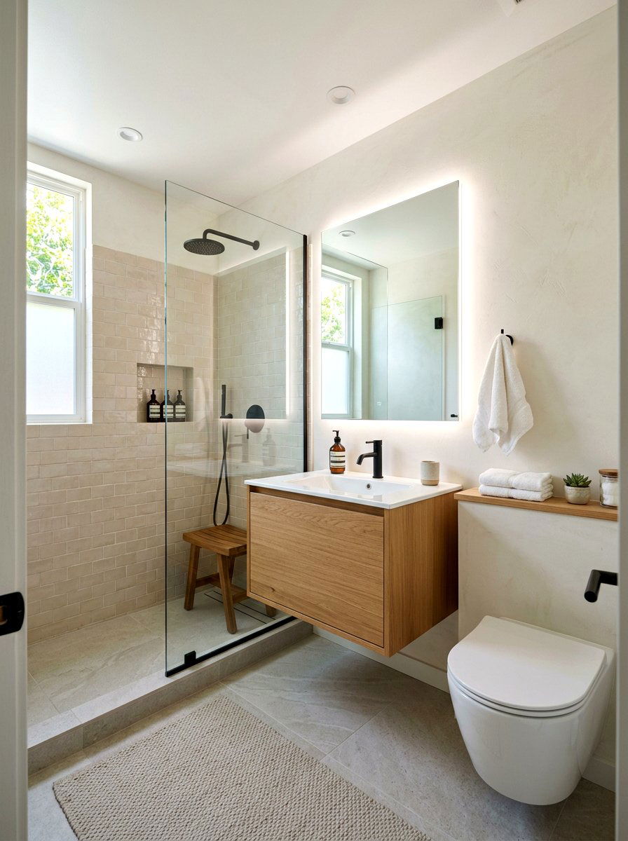 Small Compact Organic Modern Bathroom - 30 organic modern bathroom ideas
