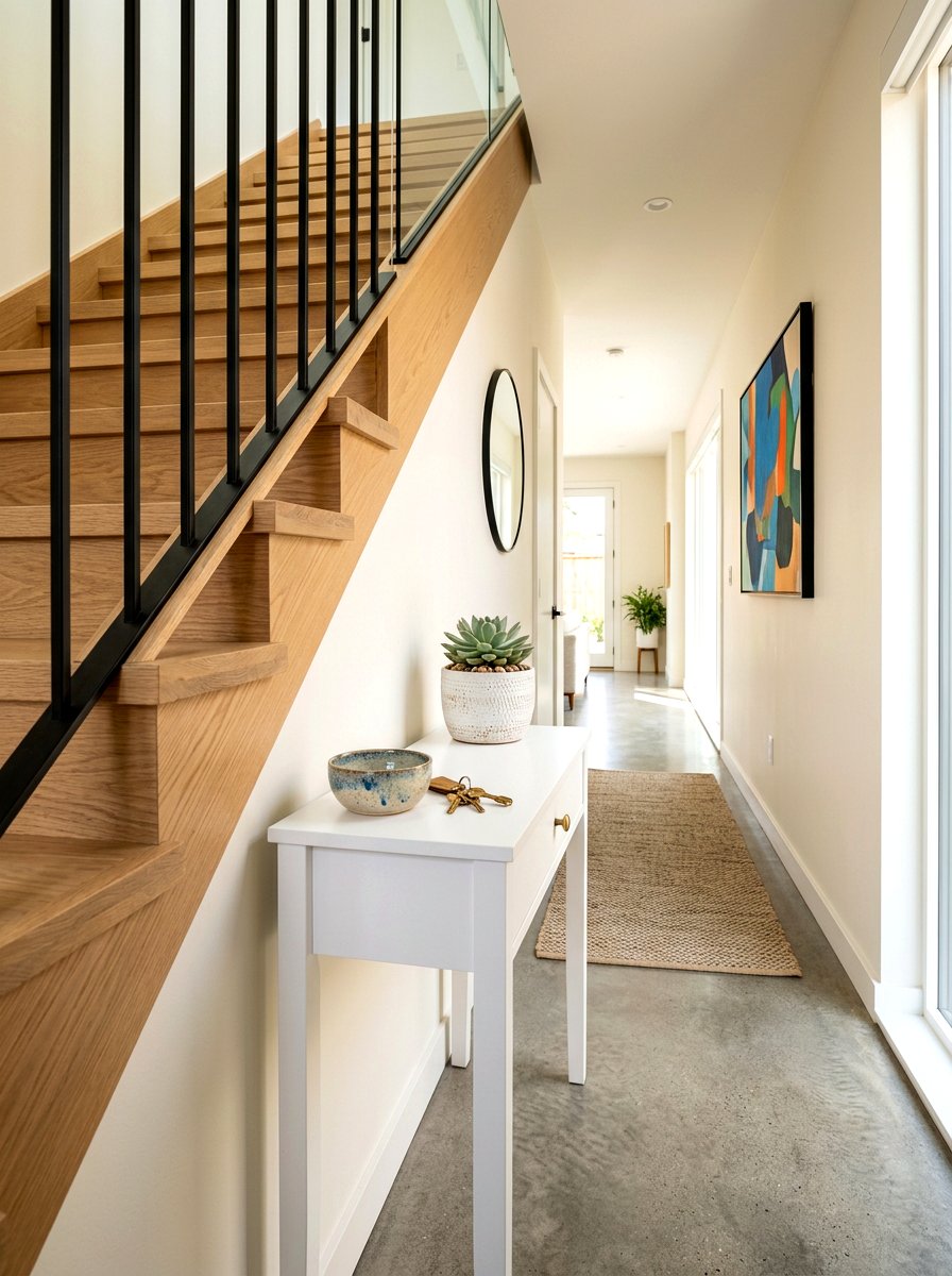 Small Console Table Behind Stairs - 30 console behind stairs ideas