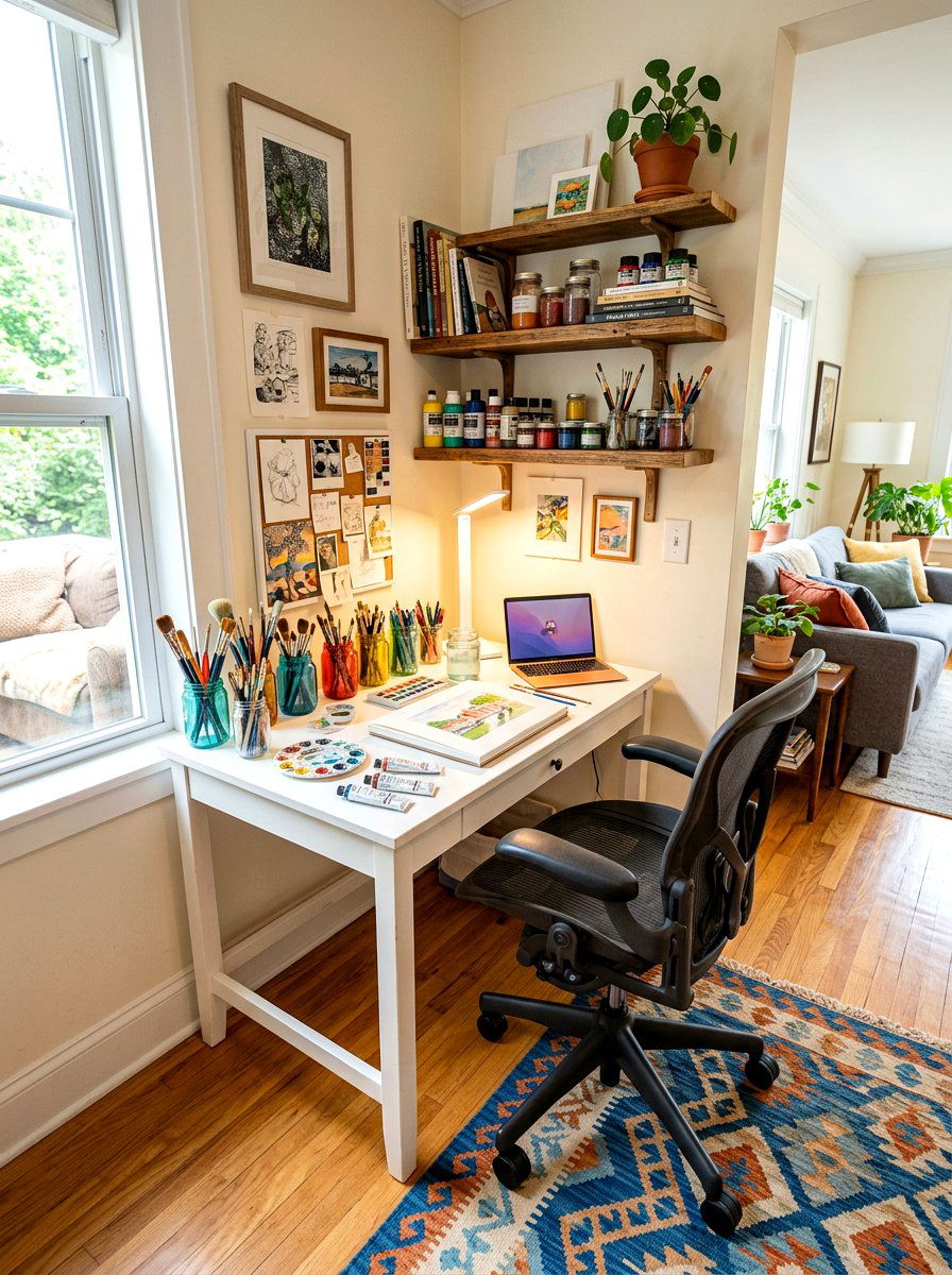 Small Corner Art Studio - 30 art studio room ideas