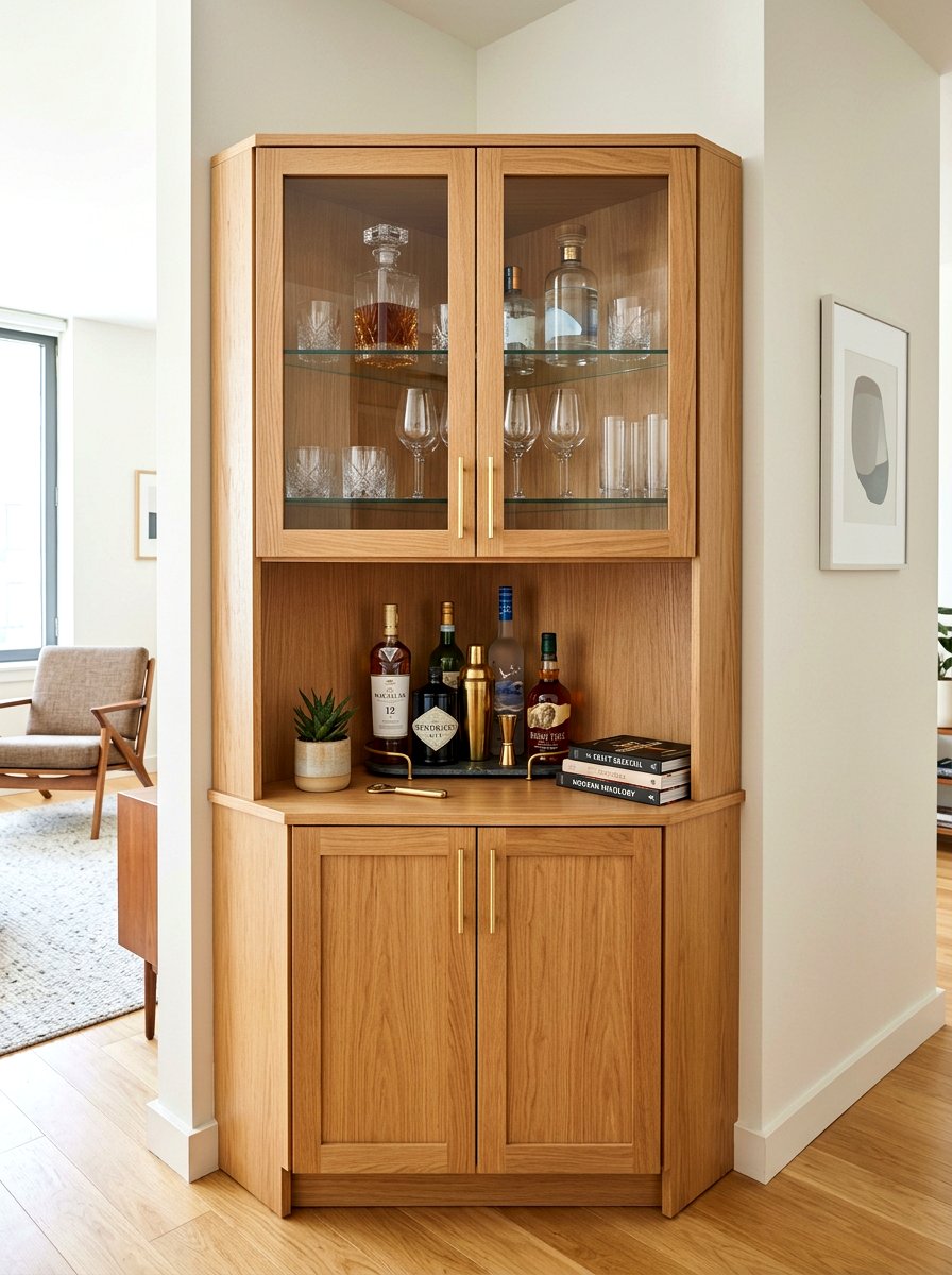 Small Corner Bar Cabinet - 30 home aperitif corner ideas