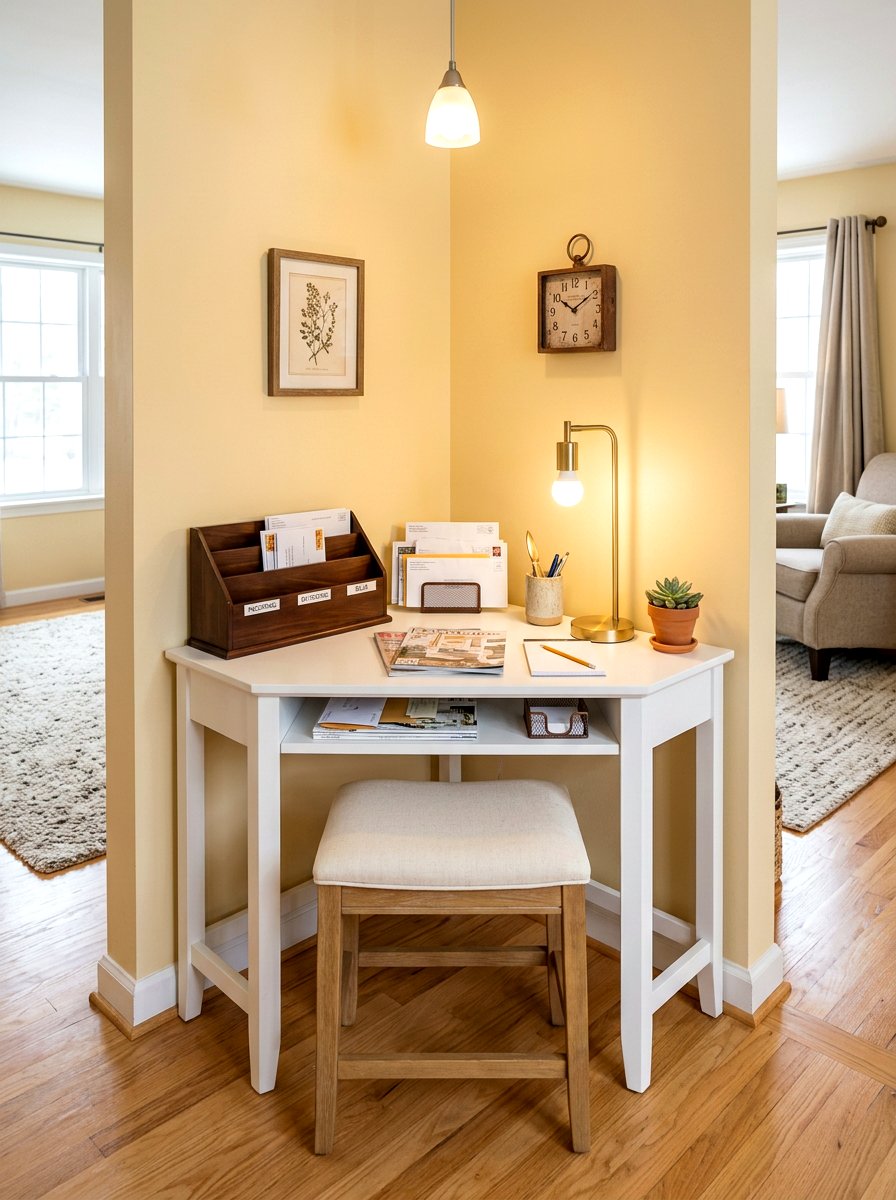 Small Corner Desk - 30 mail sorting cabinet ideas