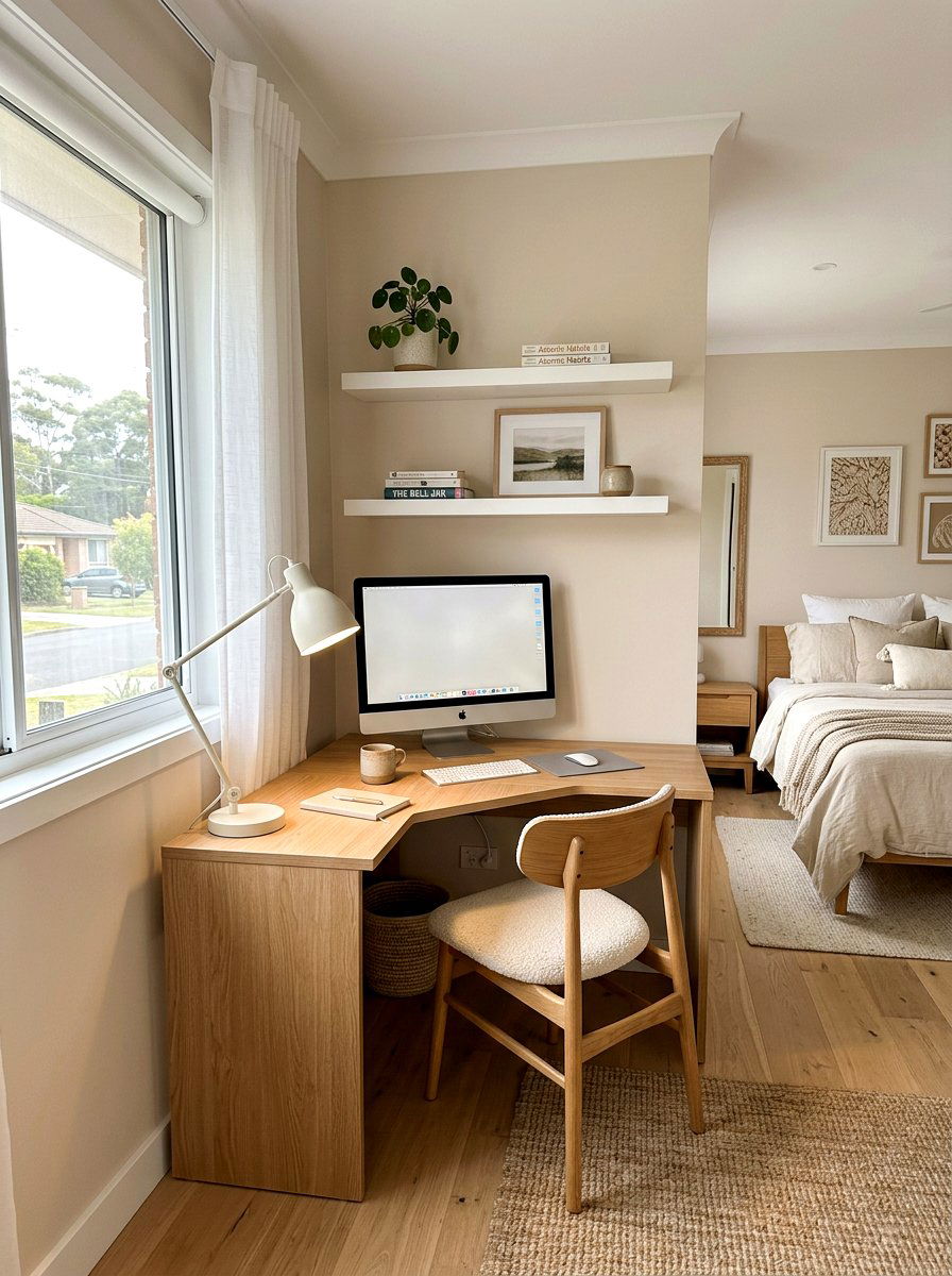 Small Corner Desk Setup - 30 private study room ideas