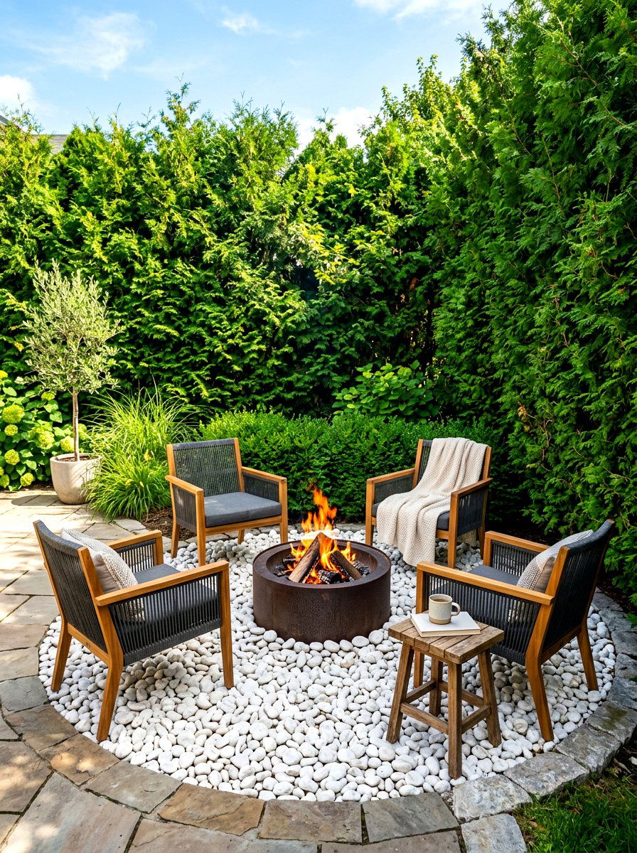 Small Corner Fire Pit - 30 fire pit corner ideas