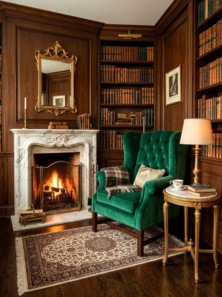 Small Corner Fireplace Chair - 30 fireplace reading nook ideas