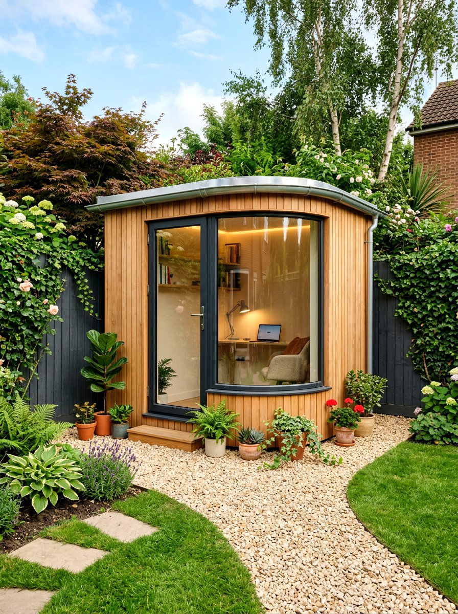 Small Corner Office Pod - 30 office shed garden ideas