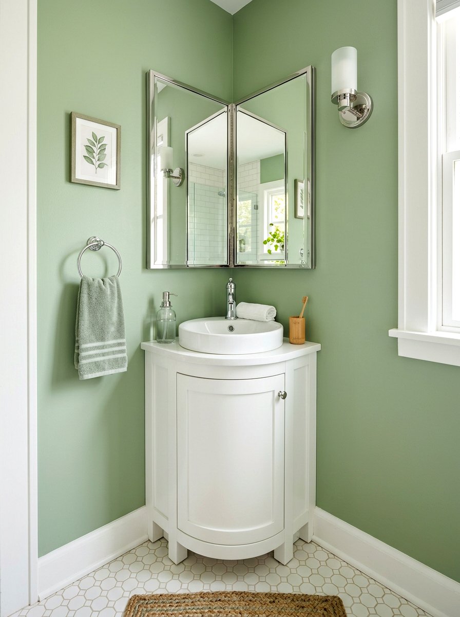 Small Corner Vanity - 30 bathroom vanity ideas