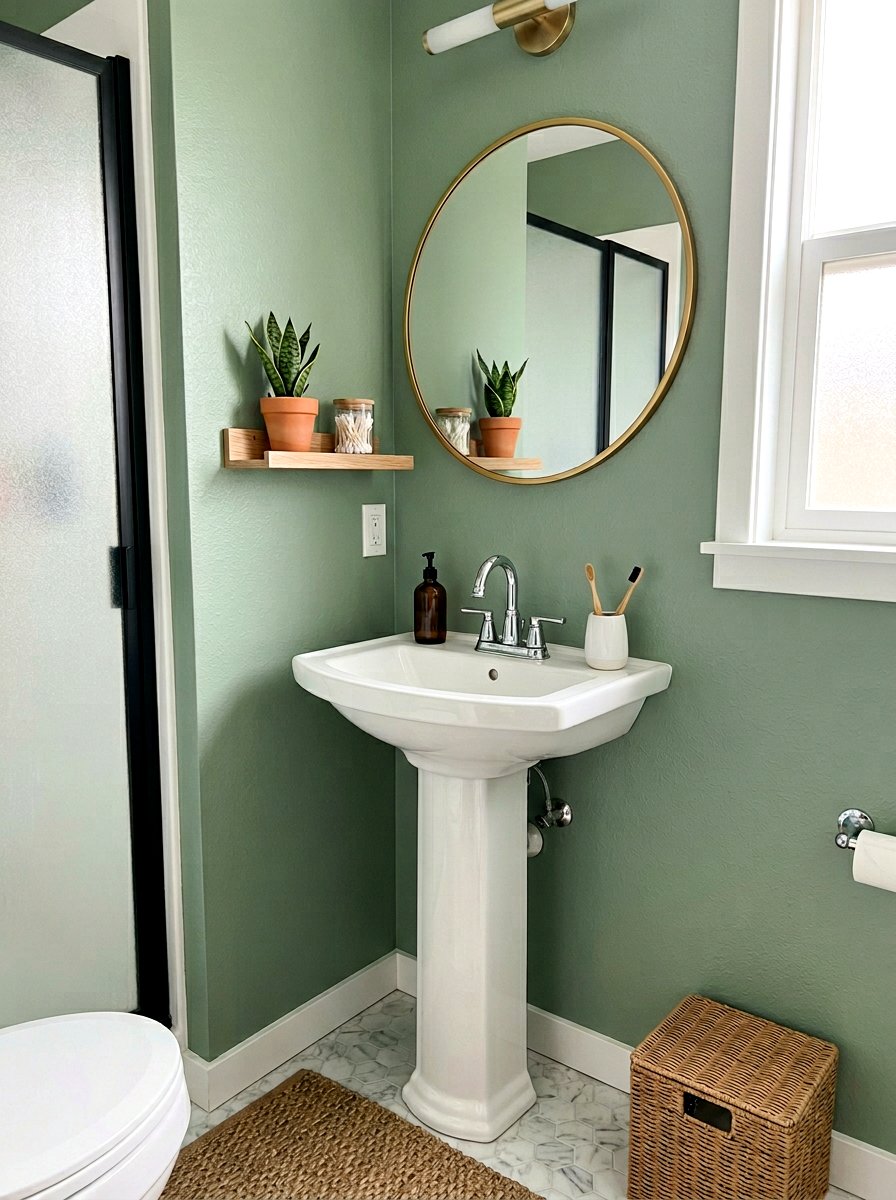 Small Corner Vanity - 30 awkward corner ideas