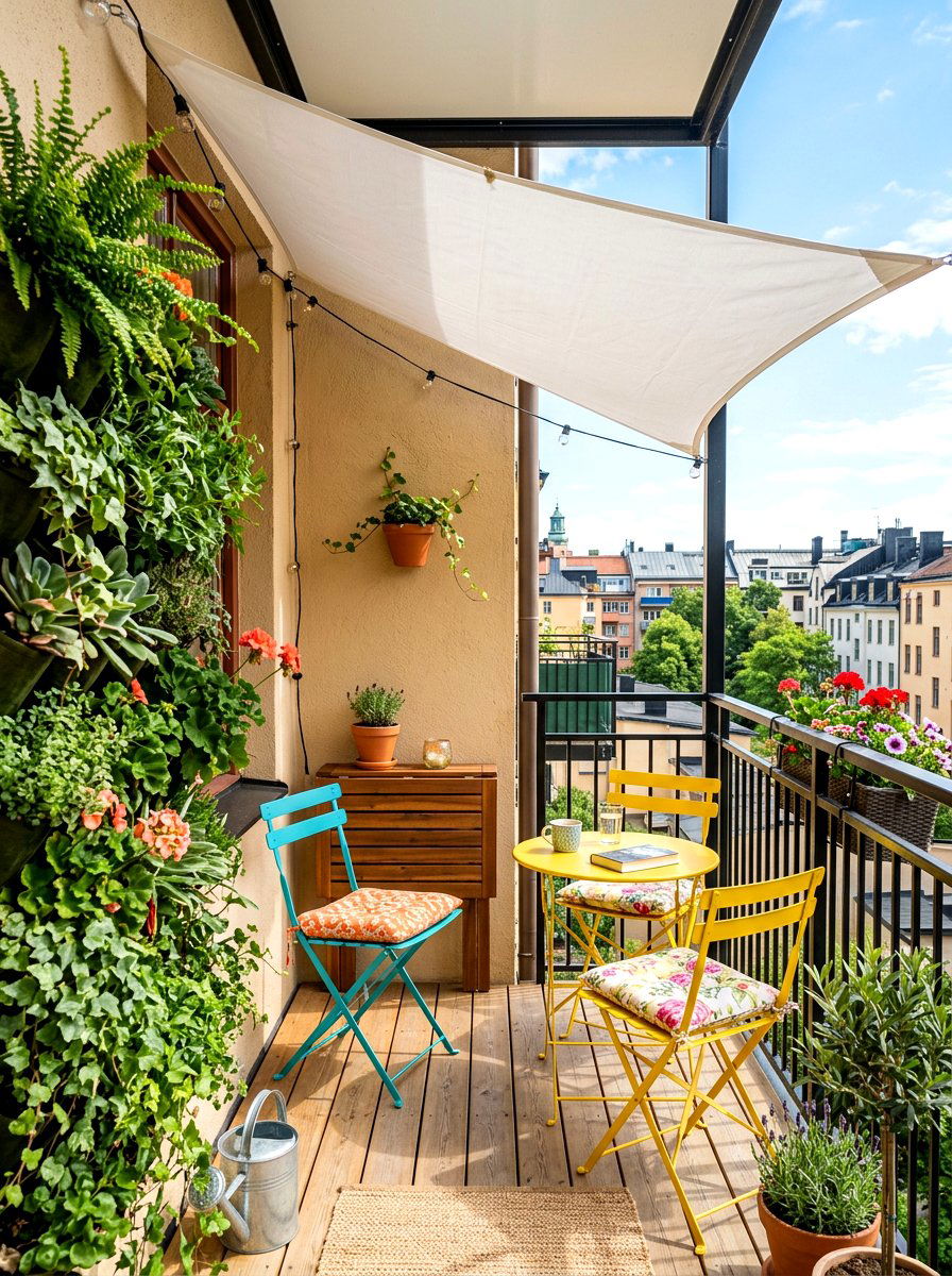 Small Covered Balcony - 30 covered deck dining ideas