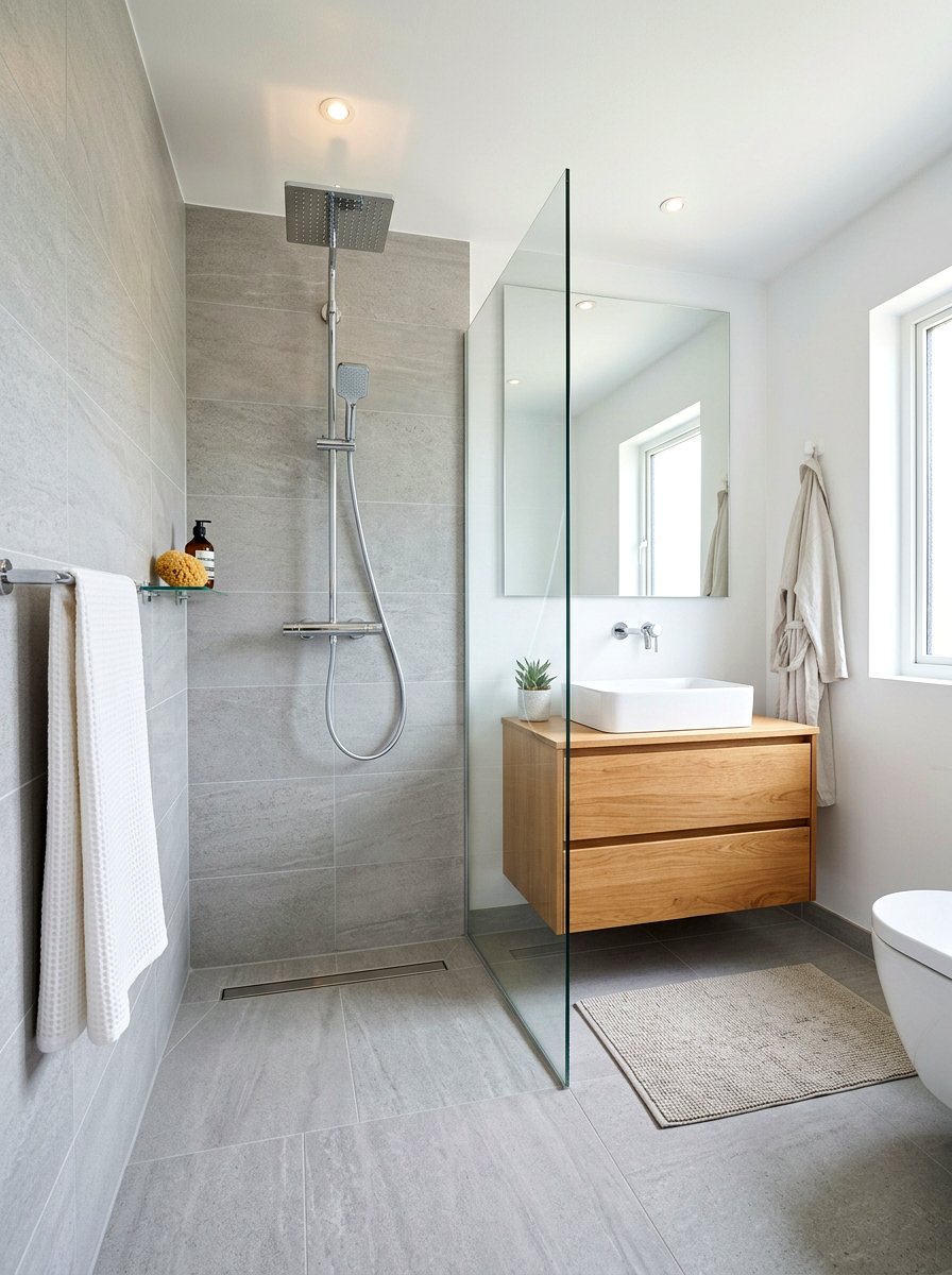 Small Curbless Shower - 30 curbless shower ideas