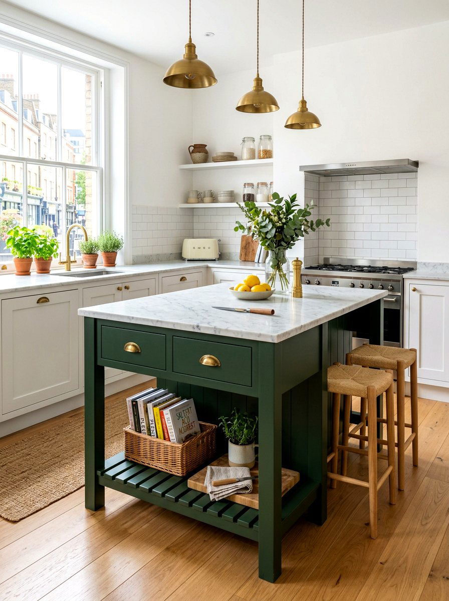 Small Dark Green Kitchen Island - 30 dark green kitchen island ideas