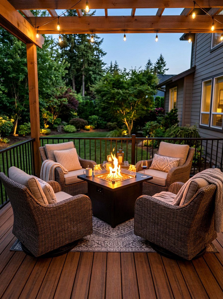 Small Deck Fire Pit - 30 small deck ideas