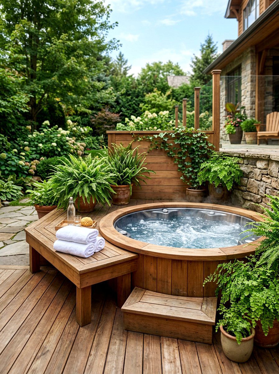 Small Deck Hot Tub - 30 small deck ideas
