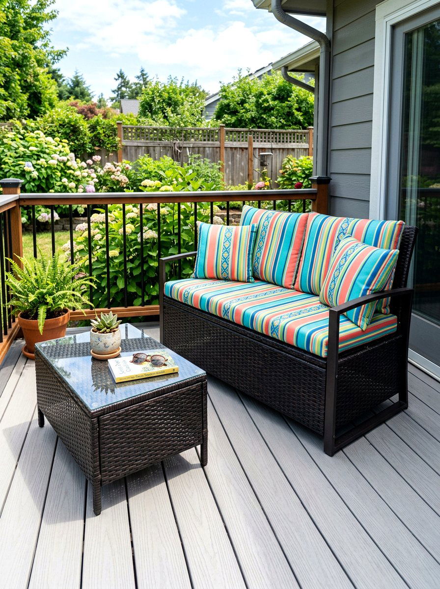 Small Deck Storage Bench - 30 small deck ideas