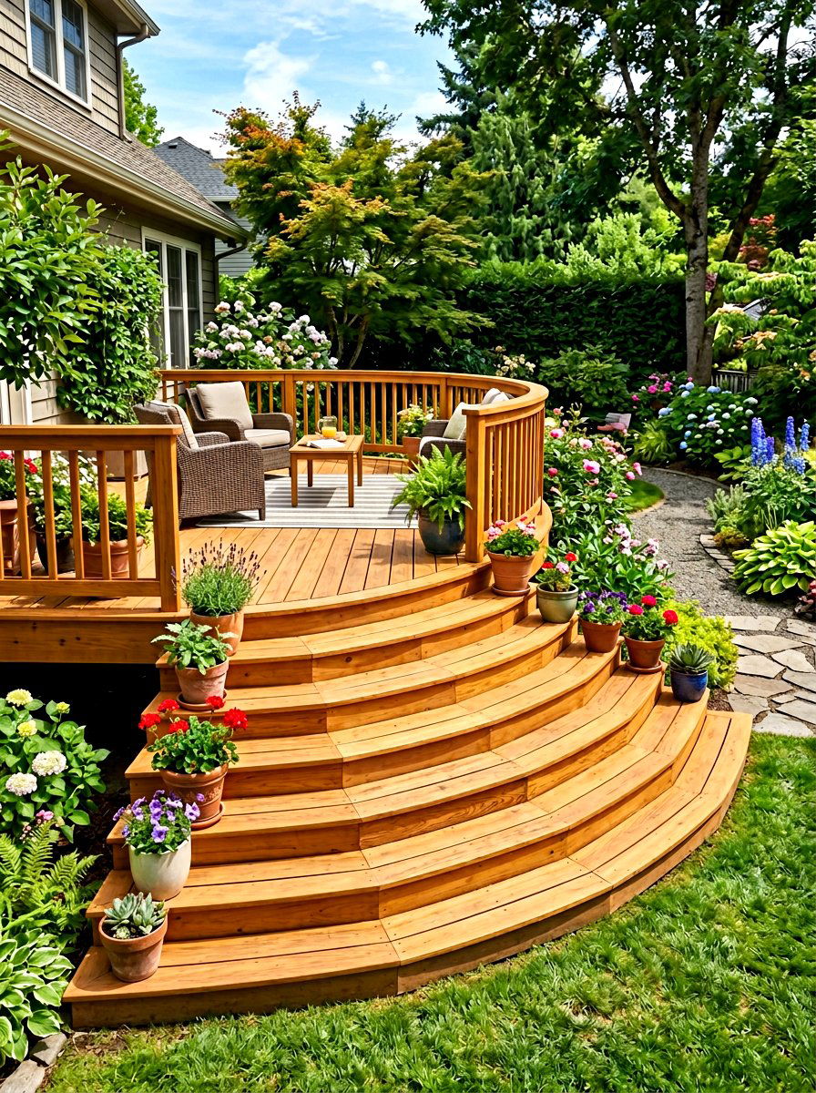 Small Deck With Stairs - 30 small deck ideas