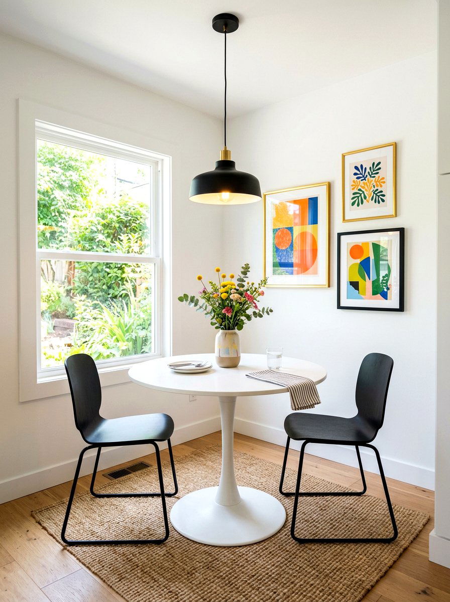 Small Dining Nook - 30 Pinterest apartment decor ideas