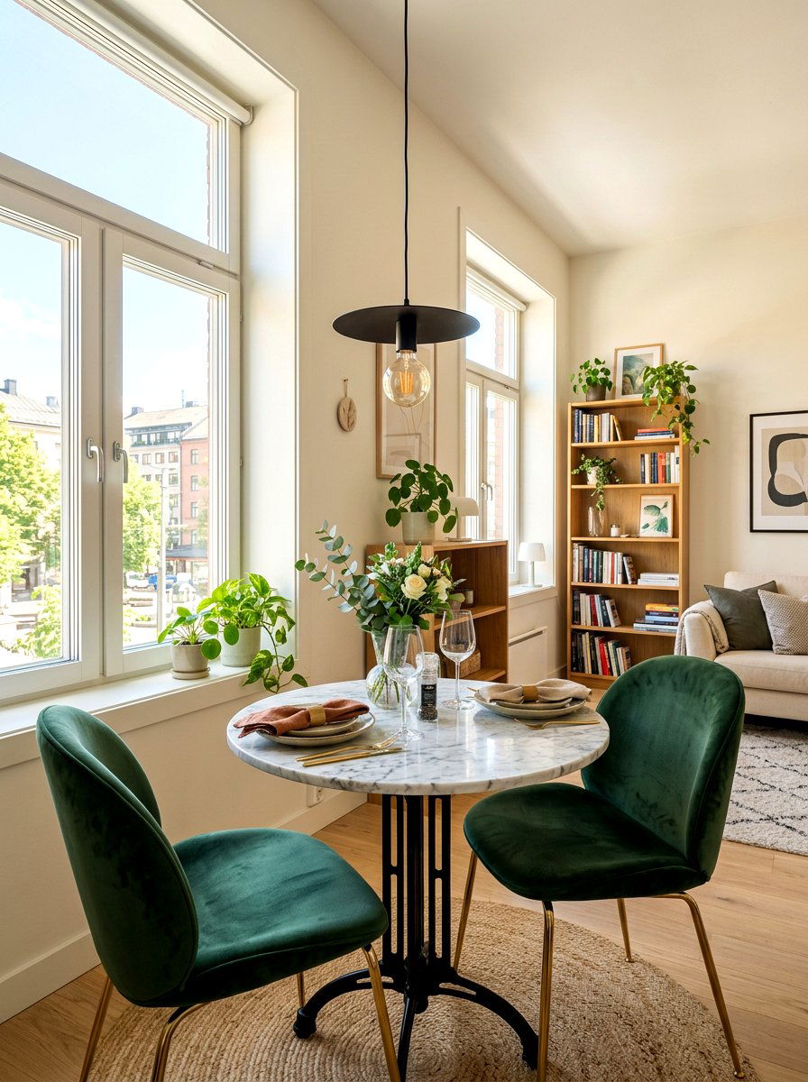 Small Dining Nook Studio - 30 editorial studio apartment ideas