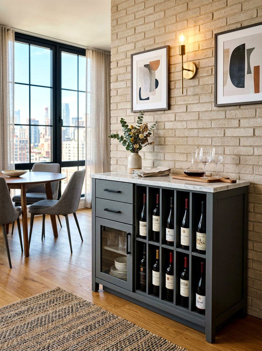Small Dining Room Buffet With Wine Rack - 30 built in buffet dining ideas