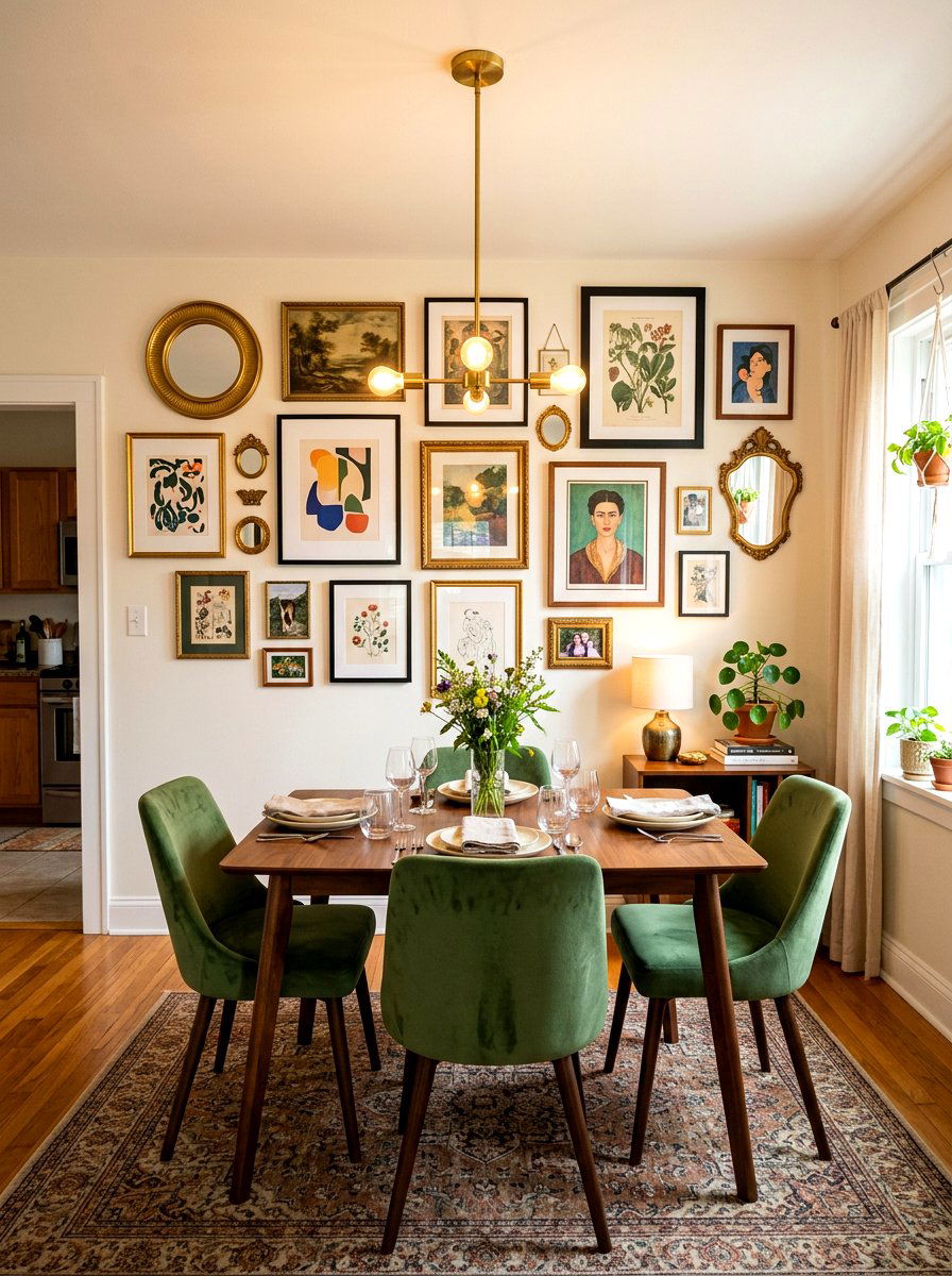 Small Dining Room Gallery Wall - 30 small dining room ideas