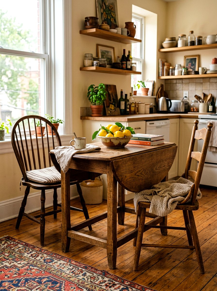 Small Drop Leaf Table - 30 tiny dining nook apartment ideas