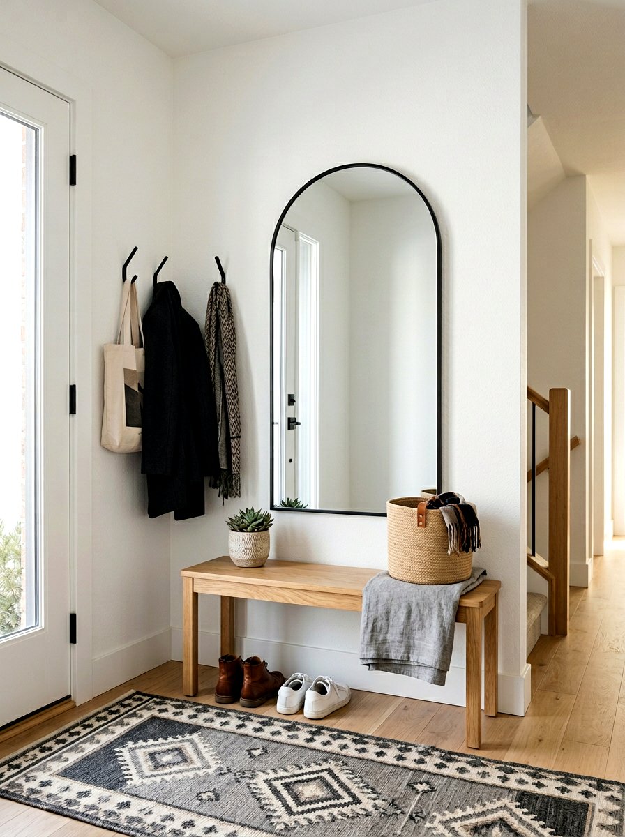 Small Entryway Bench - 30 mudroom drop zone bench ideas