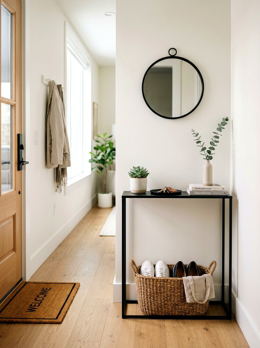 Small Entryway Console - 30 studio apartment ideas