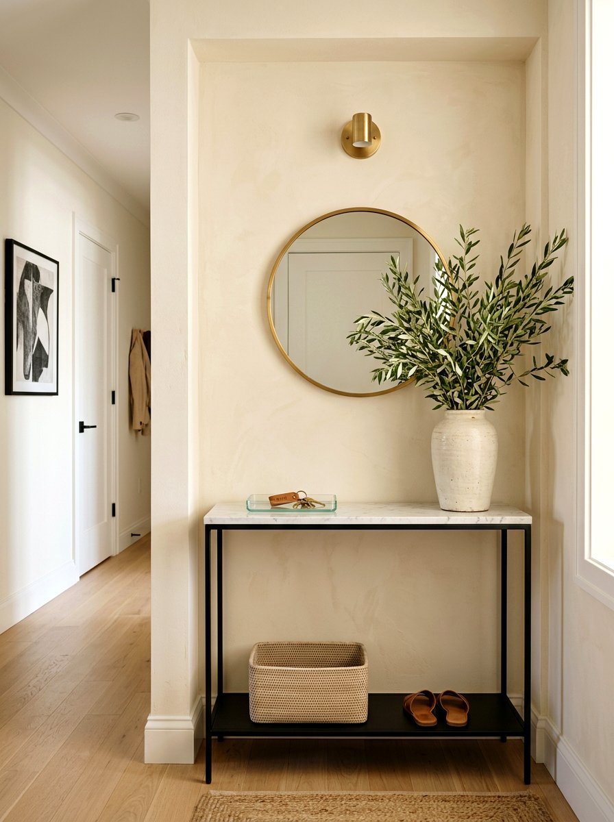 Small Entryway Console Table - 30 entry alcove ideas