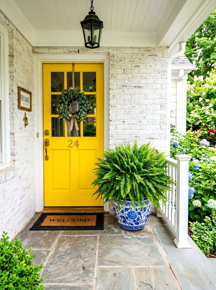 Small Entryway Corner Fern - 30 porch ferns ideas