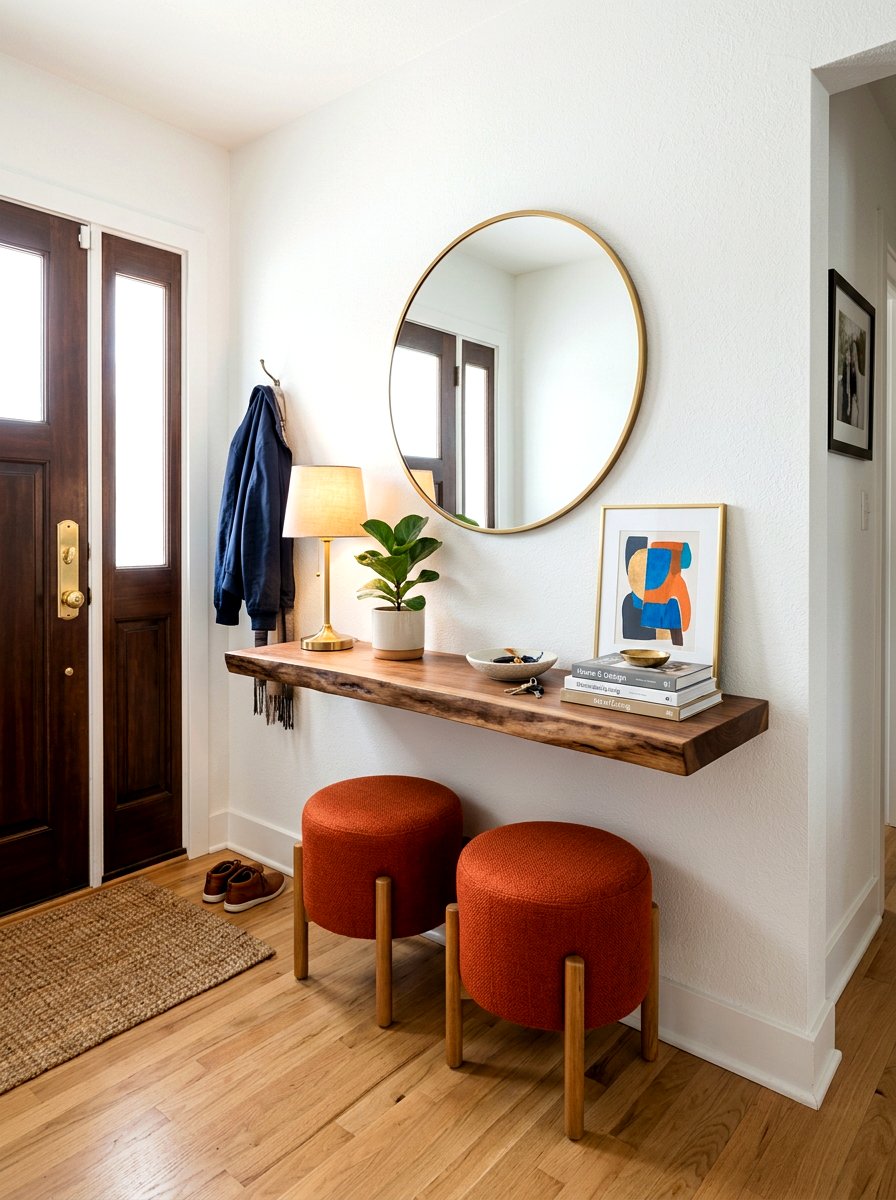 Small Entryway Floating Shelf - 30 classic entryway ideas