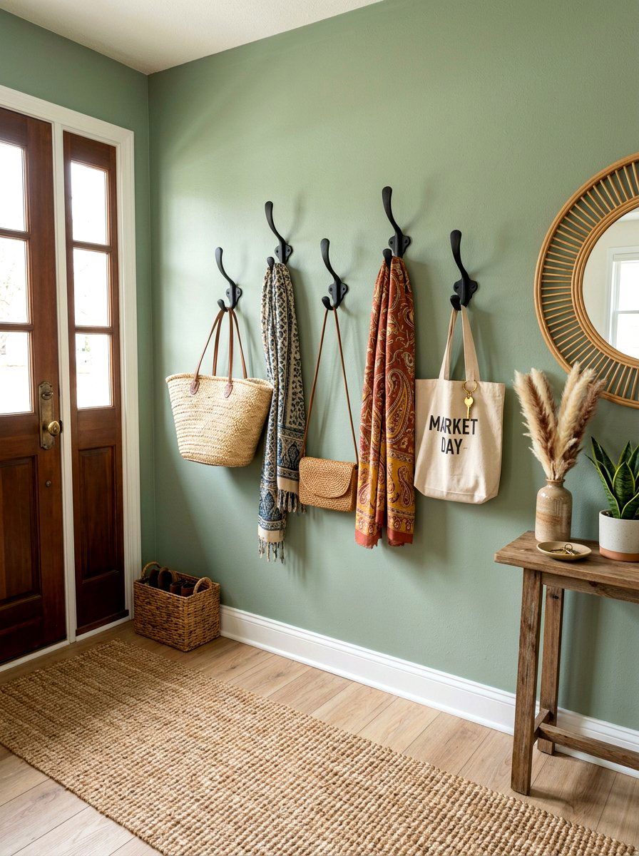 Small Entryway Wall Hooks - 30 small entry storage ideas