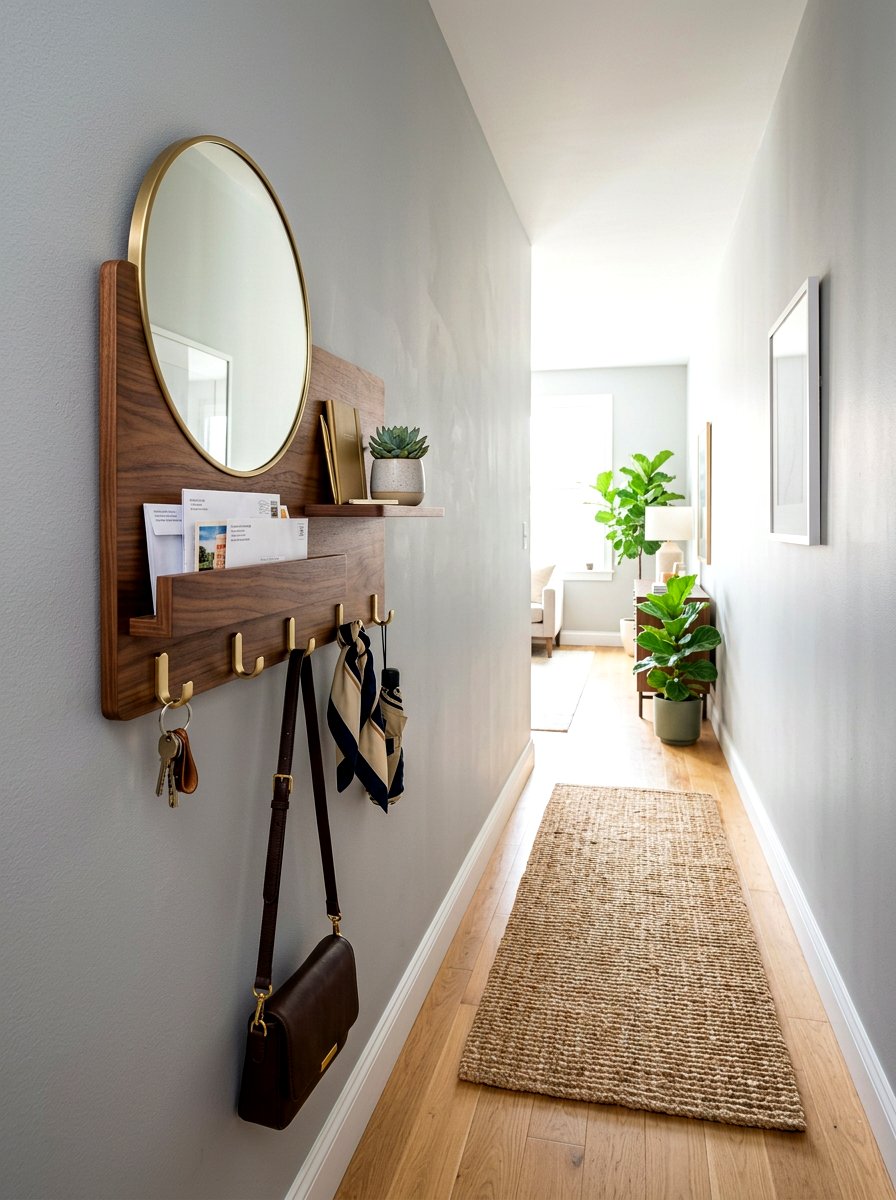 Small Entryway Wall Organizer - 30 open mudroom shelving ideas