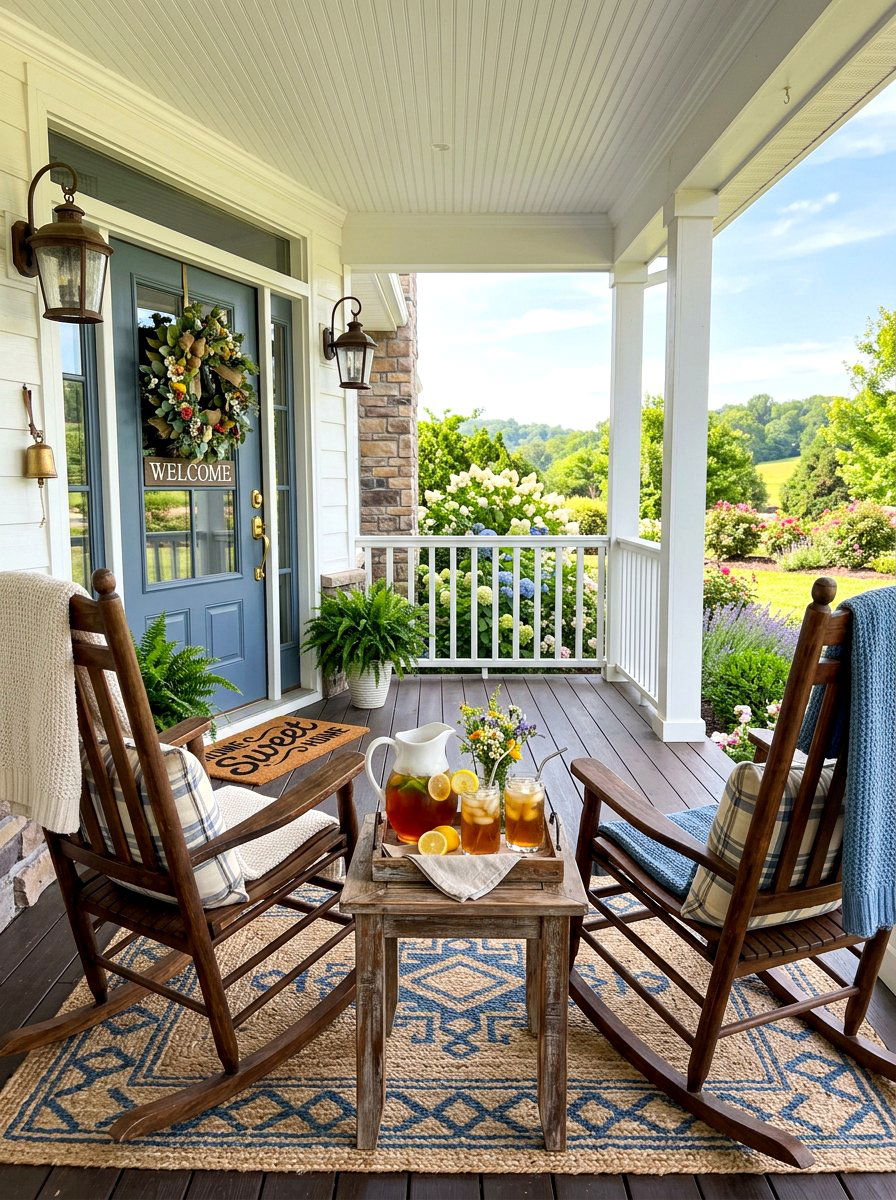 Small Farmhouse Porch Table - 30 farmhouse outdoor table ideas