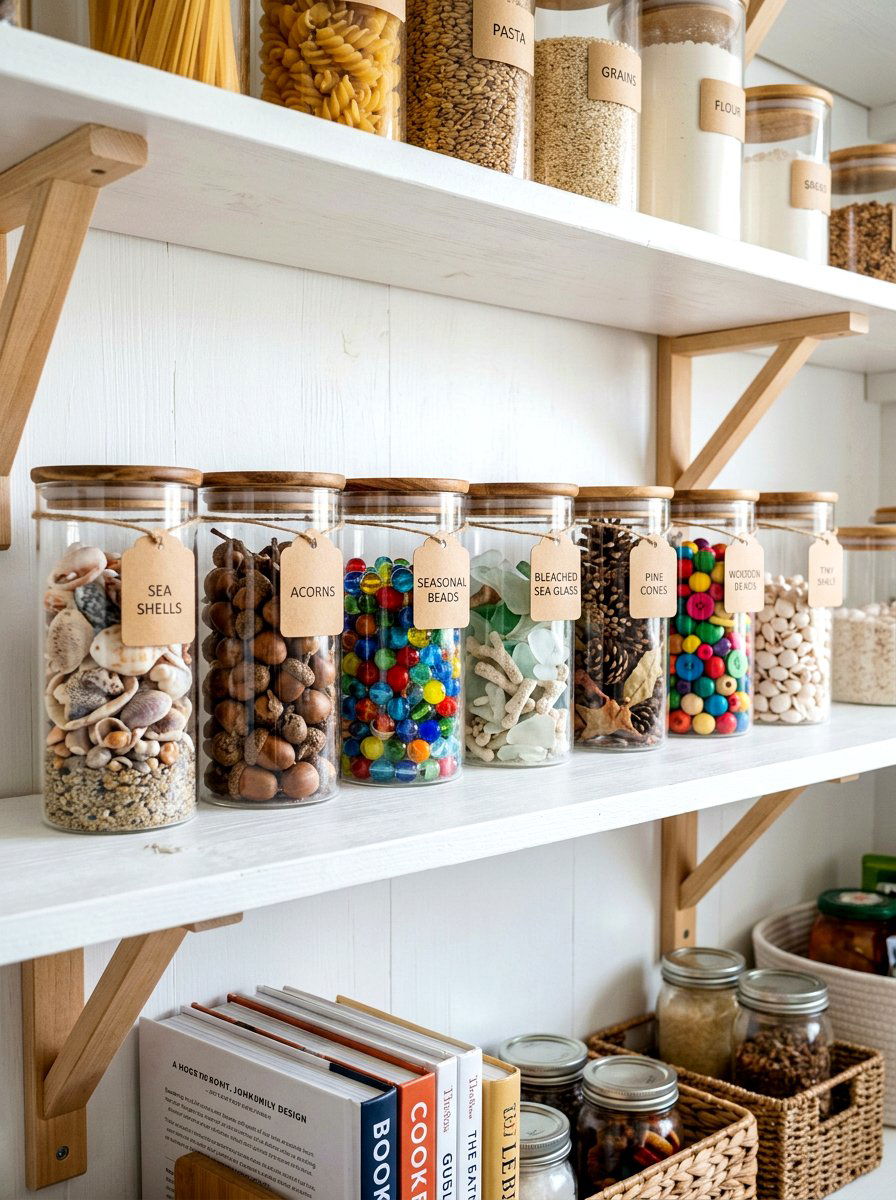 Small Filler Jar Organization - 30 organizing seasonal decor ideas