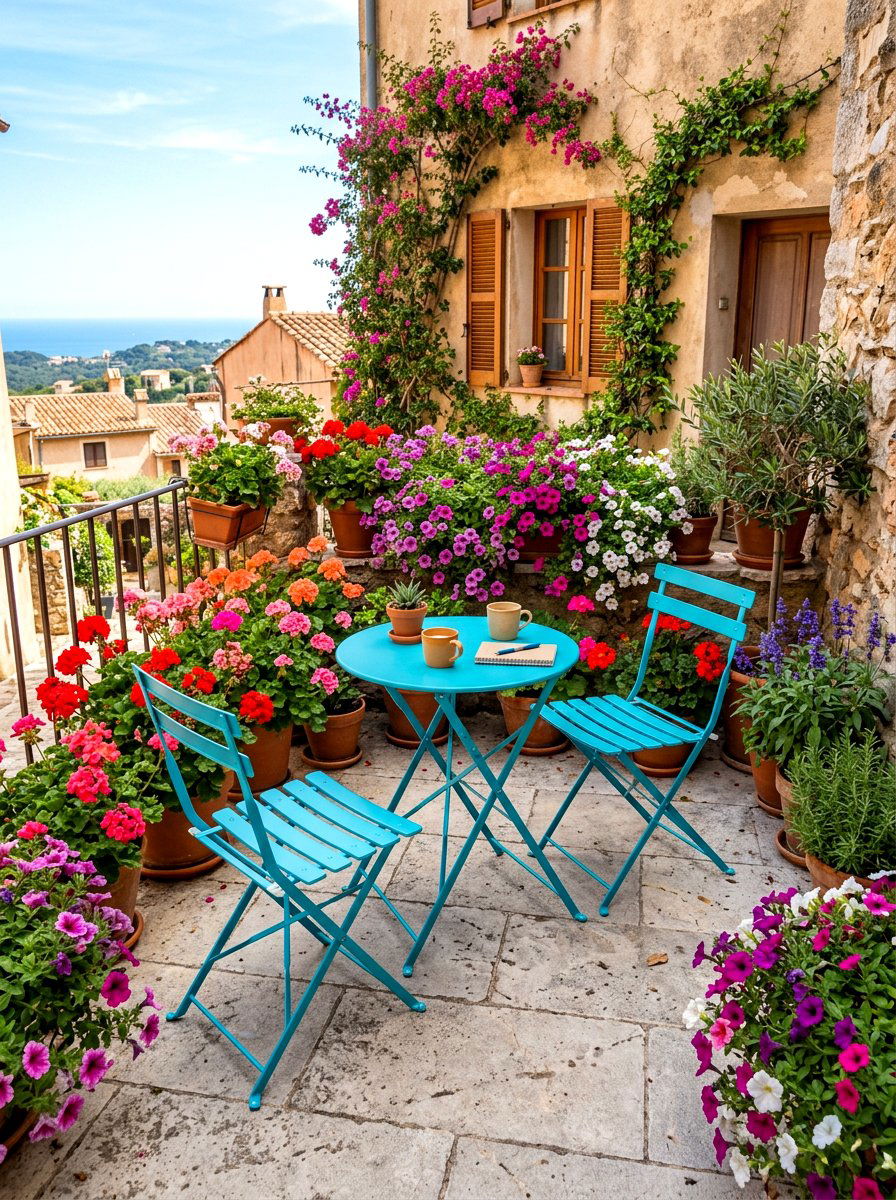 Small Folding Furniture - 30 small terrace garden ideas