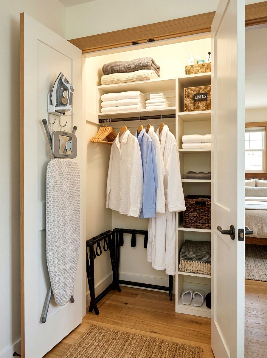 Small Folding Ironing Board - 30 organizing a guest room ideas