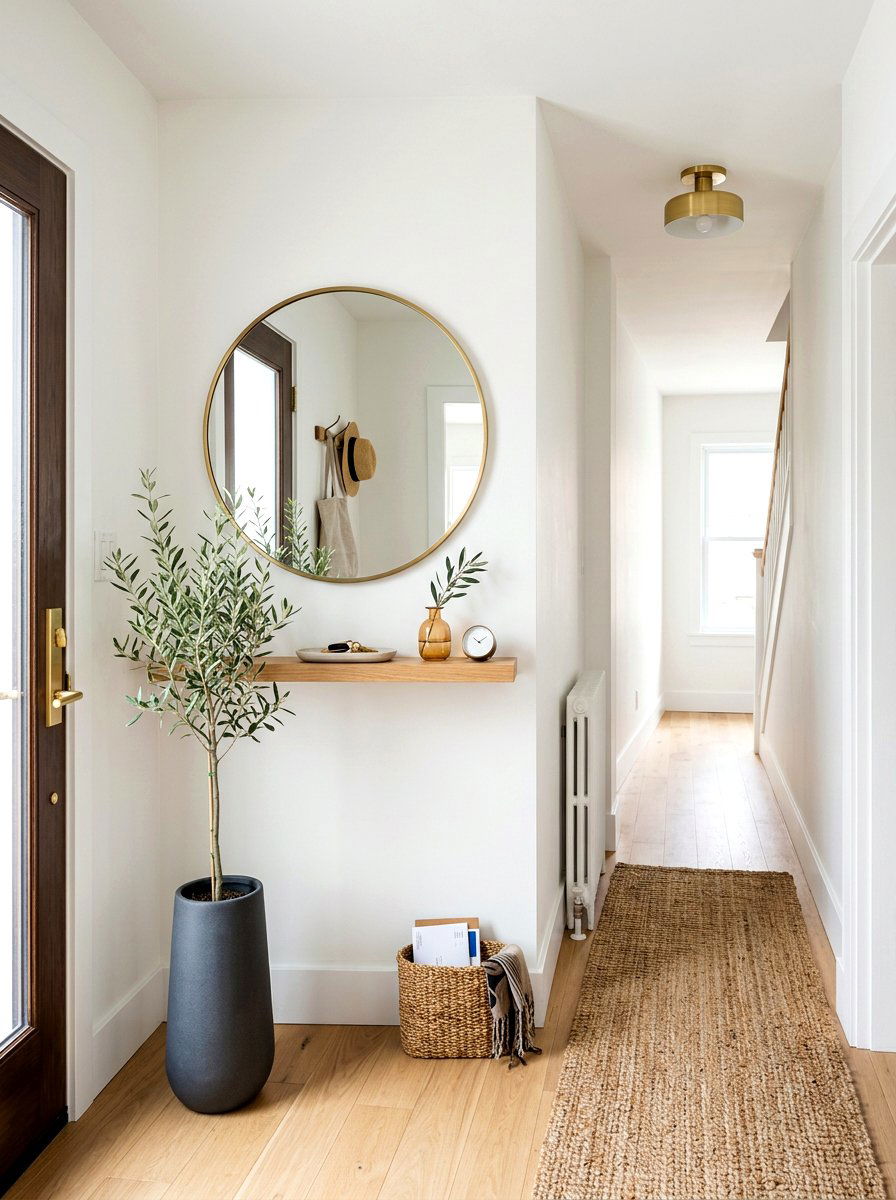 Small Foyer - 30 potted olive tree entry ideas