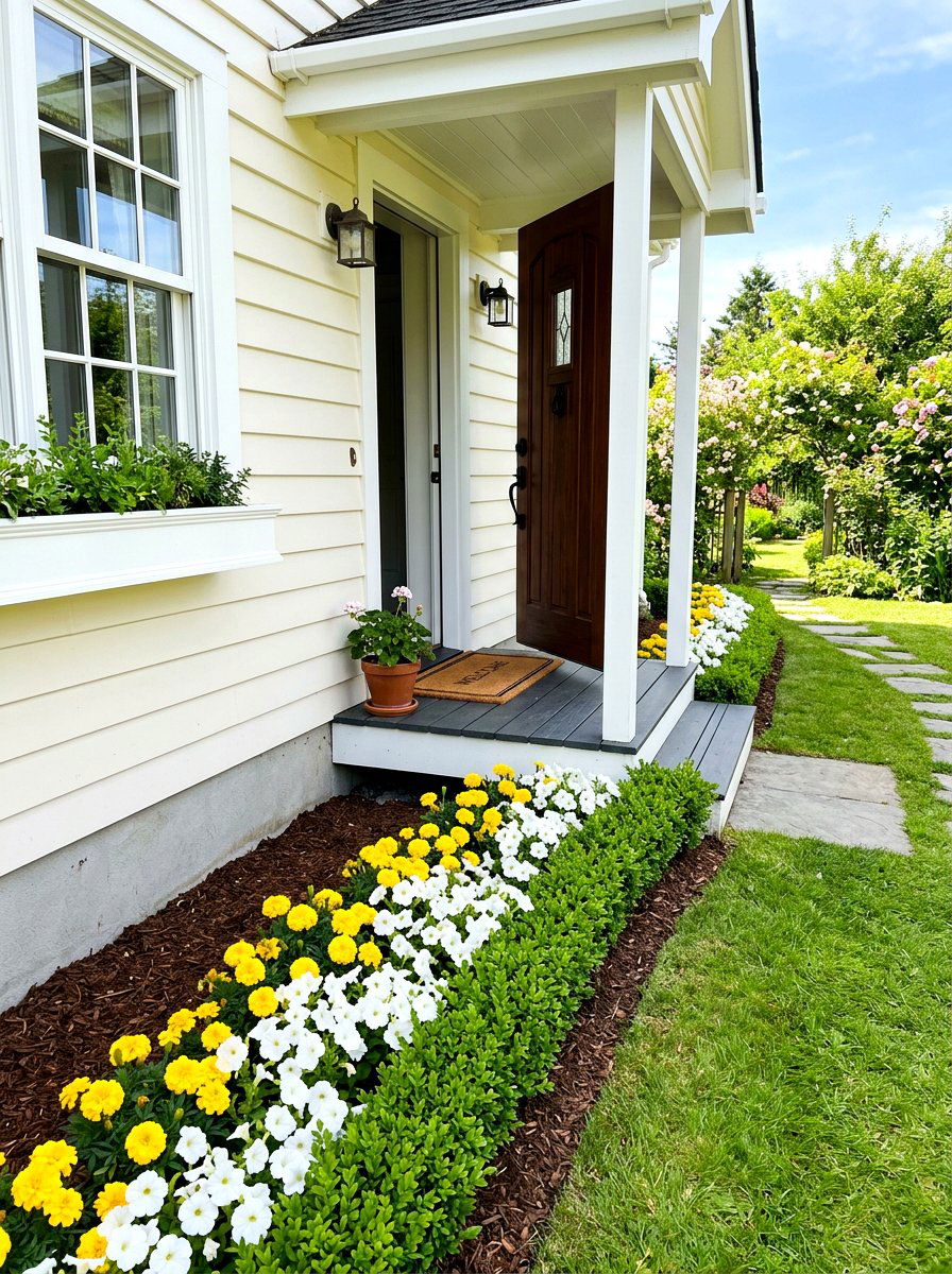Small Front Porch Flower Border - 30 front porch flower bed ideas