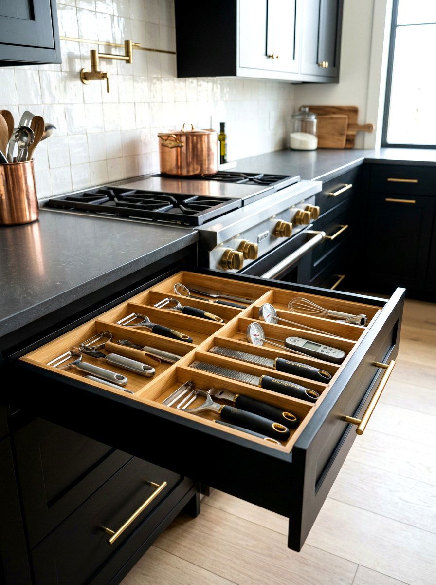 Small Gadget Drawer - 30 kitchen drawer organization ideas