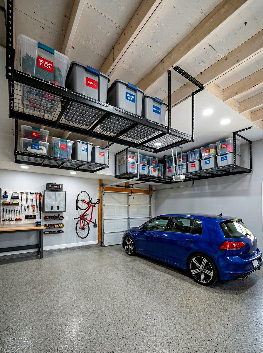 Small Garage Ceiling Racks - 30 garage overhead rack ideas